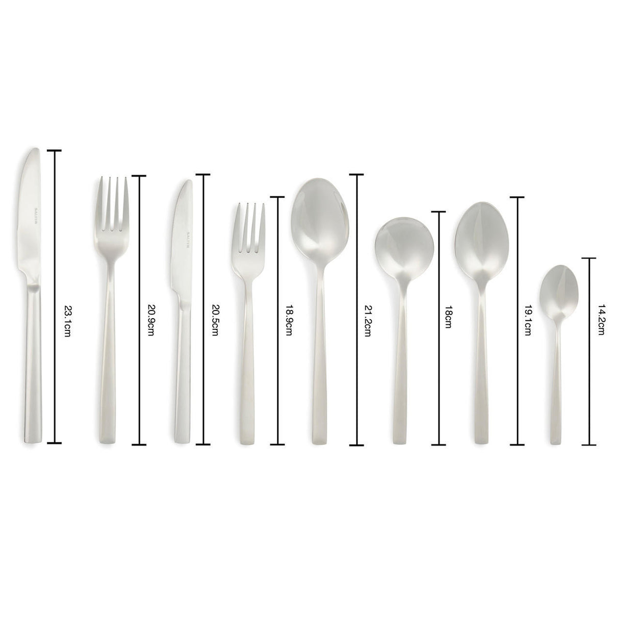 Salter Winslow Deluxe 44 Piece Cutlery Set Stainless Steel - CUTLERY/KNIFE SET/BLOCK - Beattys of Loughrea