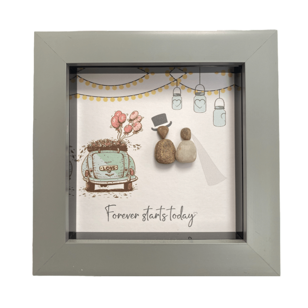 Mini Pebble Art Forever Starts Today - Grey - PICTURES, PAINTINGS - Beattys of Loughrea