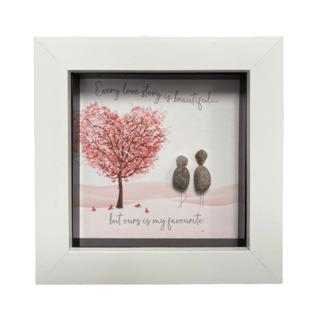 Mini Pebble Art Every Love Story is Beautiful - White - PICTURES, PAINTINGS - Beattys of Loughrea