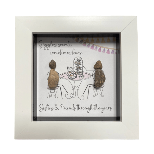 Mini Pebble Art Giggles, Secrets... Sisters & Friends - White - Beattys of Loughrea | www.beattys.ie