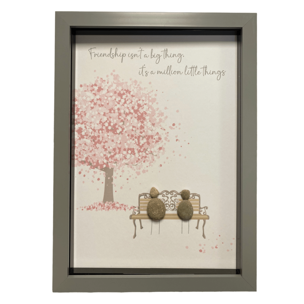 A4 Pebble Art Friendship isn't a big thing... - Grey - PICTURES, PAINTINGS - Beattys of Loughrea