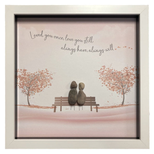 Large Pebble Art Loved you once, Love you still - White - ORNAMENTS - Beattys of Loughrea