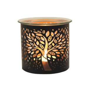 Tealight Wax Melter and Candle Holder - Black Tree of Life 10.5cm - Beattys of Loughrea | www.beattys.ie