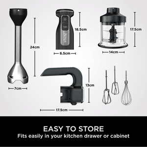 Ninja Foodi 3 - in - 1 Hand Blender, Mixer &amp; Chopper CI100UK - HAND MIXERS - Beattys of Loughrea