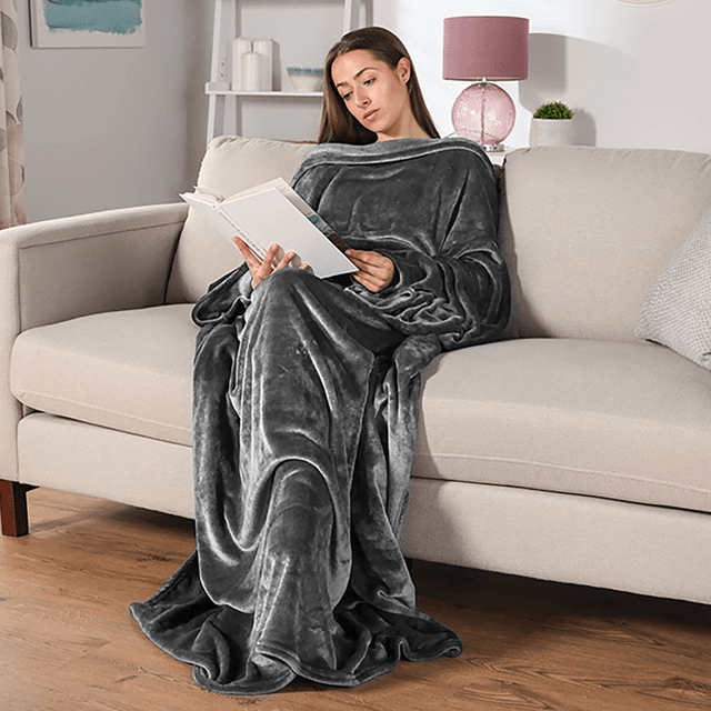 Carmen Heated Wearable Blanket 183x55cm Grey - ELEC BLANKET OVER - Beattys of Loughrea