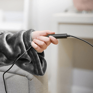 Carmen Heated Wearable Blanket 183x55cm Grey - ELEC BLANKET OVER - Beattys of Loughrea