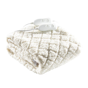 Daewoo Kingsize Heated Electric Blanket Fleece With Skirt 163 x 137cm