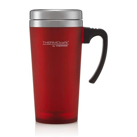 Thermos Thermocafe Travel Mug 400ml - Red - FLASKS - Beattys of Loughrea