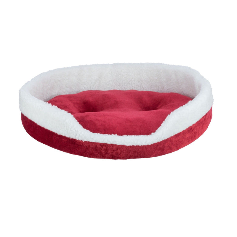 Trixie Nevio Small Round Red & White Christmas Pet Bed 55x45cm