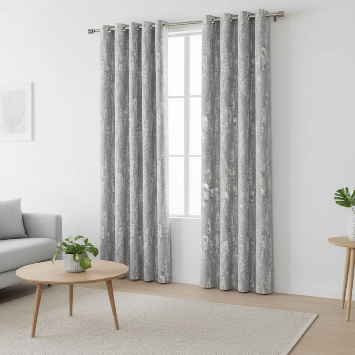 EA Designs Cloud Oyster Interlined Eyelet Curtains (90" x 72") - CURTAINS - READY MADE - Beattys of Loughrea