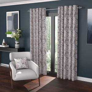 EA Designs Faro Blossom Polar Fleece Lined Eyelet Curtains (90" x 90") - CURTAINS - READY MADE - Beattys of Loughrea