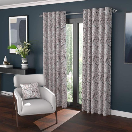 EA Designs Faro Blossom Polar Fleece Lined Eyelet Curtains (90" x 90") - CURTAINS - READY MADE - Beattys of Loughrea