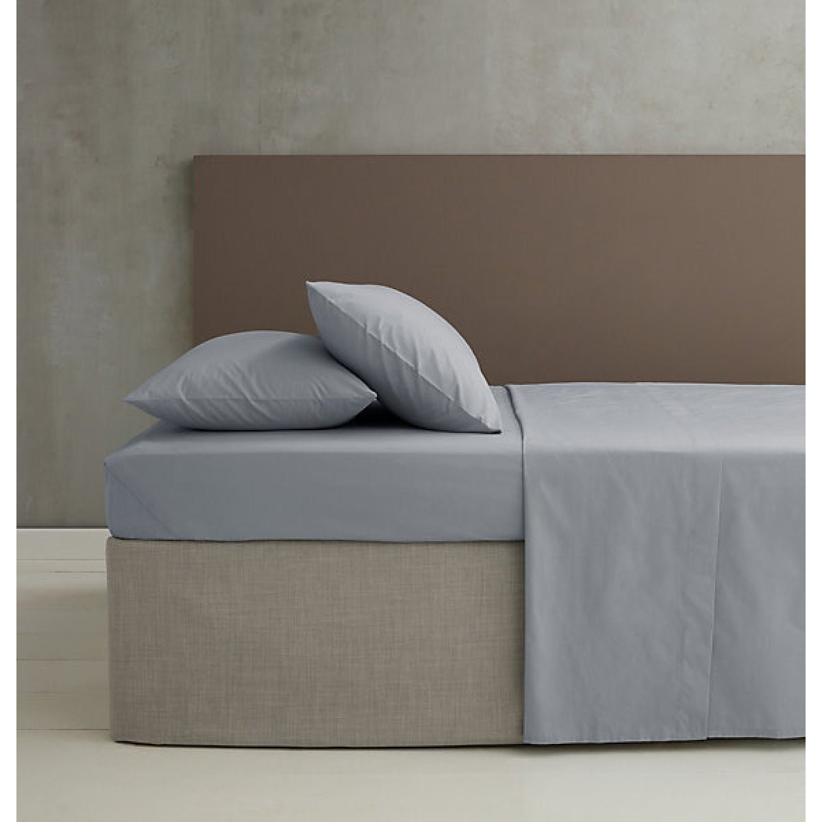 Catherine Lansfield Easy Iron Percale Combed Single Fitted Sheet 25cm Depth Grey - SHEETS/VALANCE/MATTRESS COVER - Beattys of Loughrea