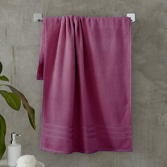 Catherine Lansfield Zero Twist Cotton Bath Sheet Raspberry - TOWELS FACECLOTHS - Beattys of Loughrea