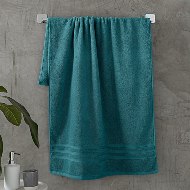 Catherine Lansfield Zero Twist Cotton Bath Sheet Teal Green