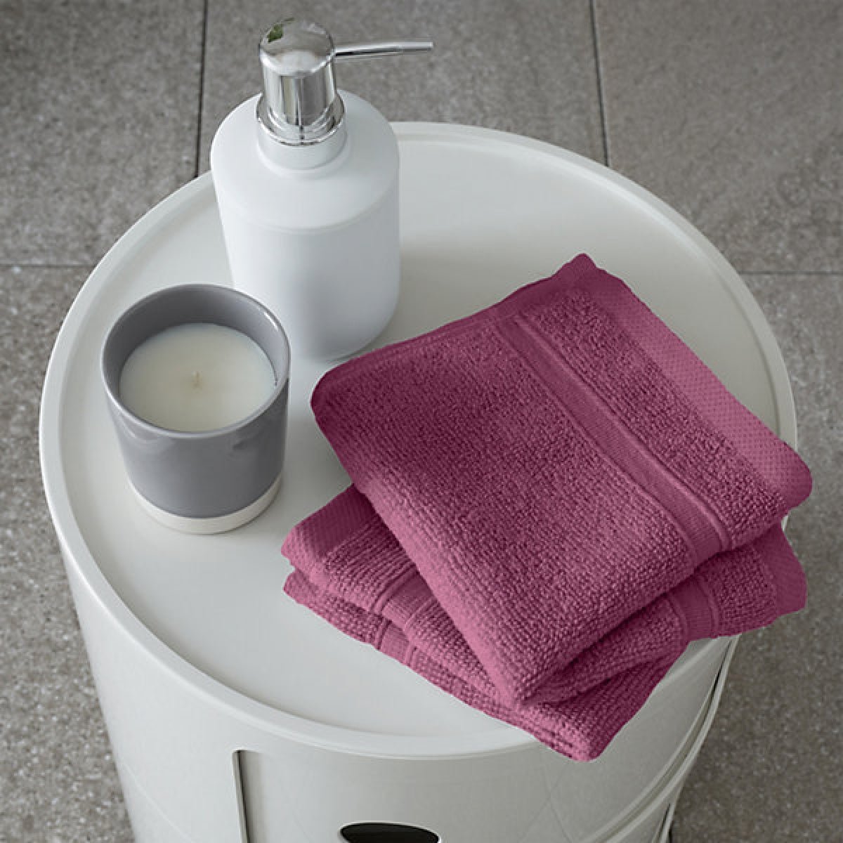 Catherine Lansfield Zero Twist Cotton Face Cloth Pair Raspberry - TOWELS FACECLOTHS - Beattys of Loughrea