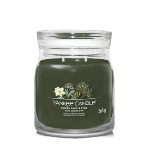 Silver Sage & Pine Signature Medium Jar Yankee Candle 368g - CANDLES - Beattys of Loughrea