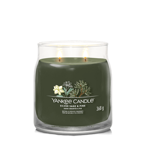 Silver Sage & Pine Signature Medium Jar Yankee Candle 368g - CANDLES - Beattys of Loughrea