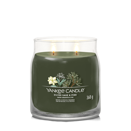 Silver Sage & Pine Signature Medium Jar Yankee Candle 368g - CANDLES - Beattys of Loughrea