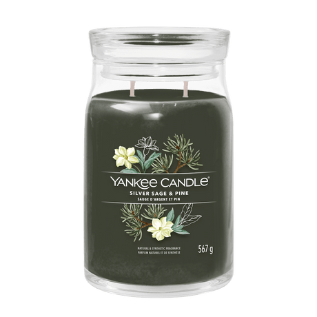 Silver Sage & Pine Signature Large Jar Yankee Candle 567g - CANDLES - Beattys of Loughrea