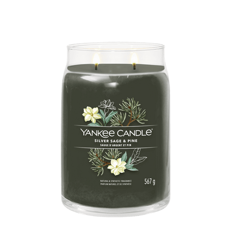 Silver Sage & Pine Signature Large Jar Yankee Candle 567g - CANDLES - Beattys of Loughrea