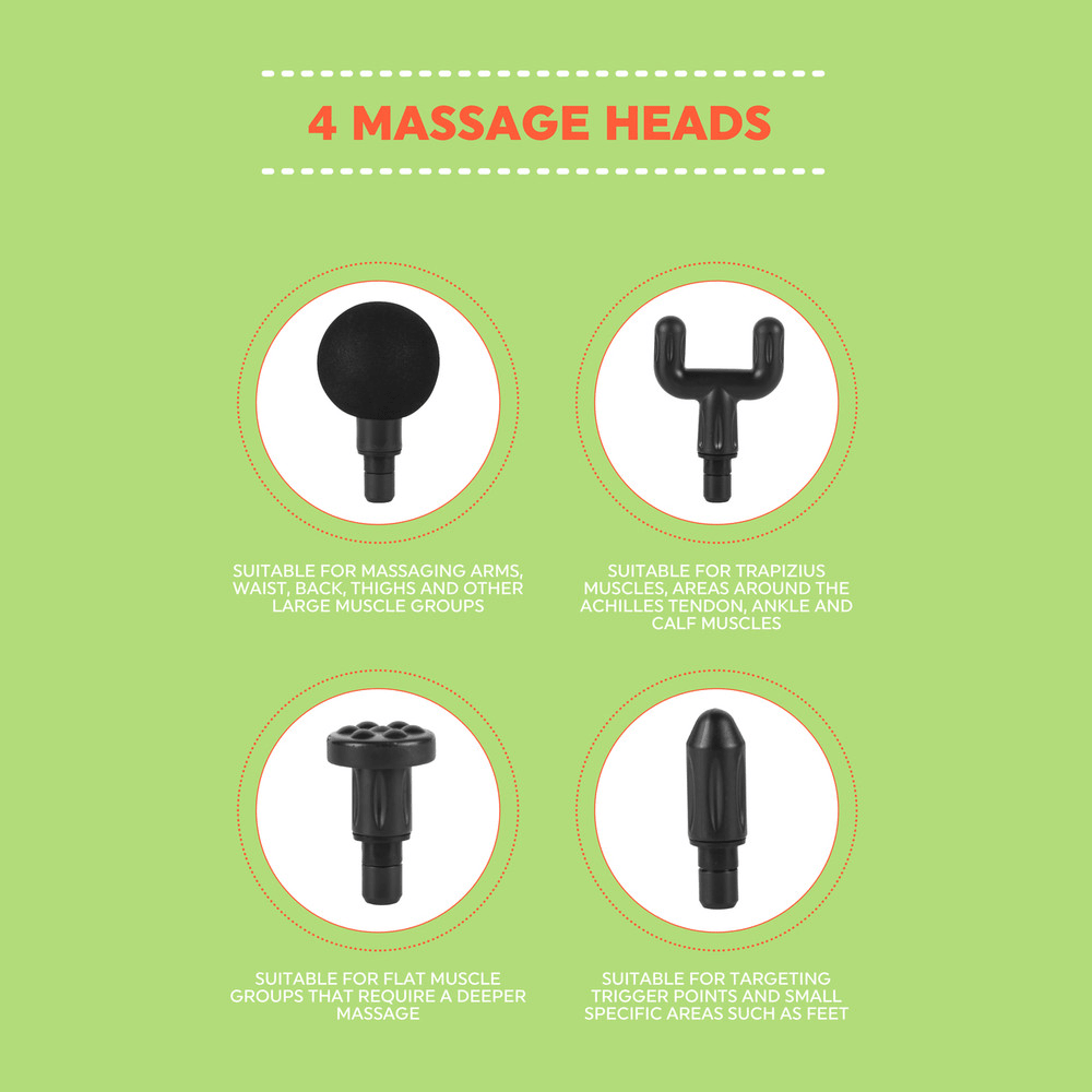 Salter Mini Electric Massage Gun - White - HEAT MASSAGERS - Beattys of Loughrea