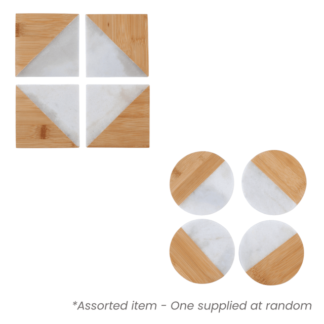 Alpina Bamboo Coaster Set Of 4 Assorted - One Supplied* - TABLEMATS/COASTERS - Beattys of Loughrea