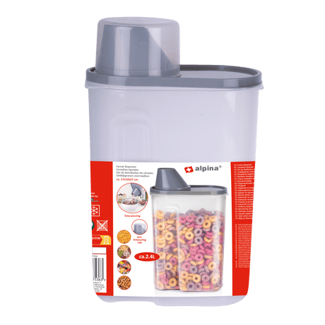 Alpine 2.4L Cereal Dispenser - PLASTICS - STORAGE LUNCH BOX BEAKER - Beattys of Loughrea