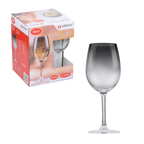 Alpina Smoke 350ml White Wine Glass 4pk - DRINKING GLASSES - Beattys of Loughrea