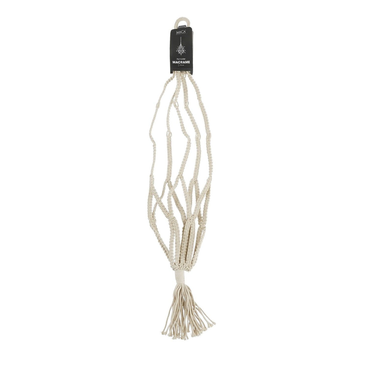 Macrame Off White Hanging Plant Pot Holder 110 x 15cm