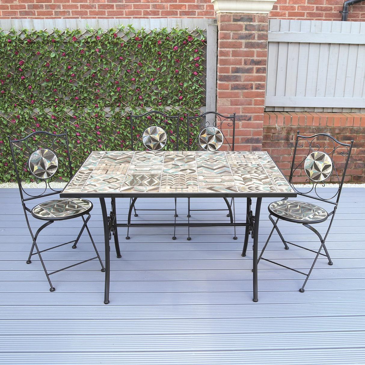 Santona Four Seater Metal Framework Dining Set