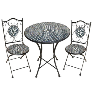 Iridescent Two Seater Metal Framework Bistro Set - BISTRO SET 2 PERSON - Beattys of Loughrea