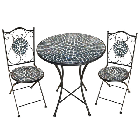 Iridescent Two Seater Metal Framework Bistro Set - BISTRO SET 2 PERSON - Beattys of Loughrea