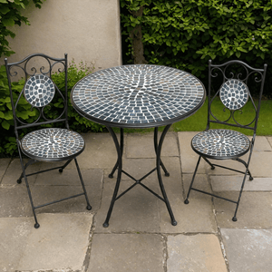 Iridescent Two Seater Metal Framework Bistro Set - BISTRO SET 2 PERSON - Beattys of Loughrea