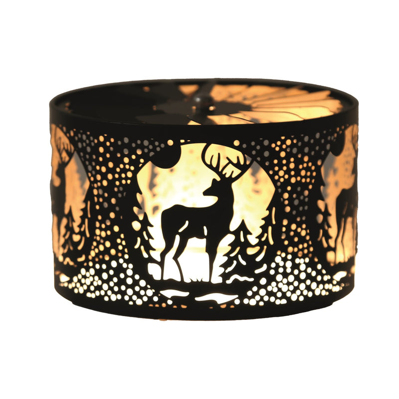 Carousel Shade Metal Silhouette - Black & Gold Stag