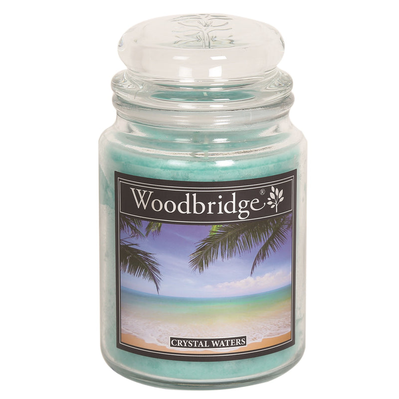 Crystal Waters Woodbridge Large scented Candle Jar
