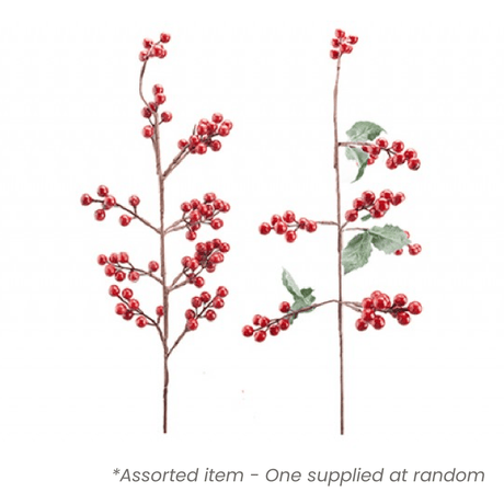 Luxury Large Red Berry Spray Assorted - One Supplied* - XMAS PICKS - Beattys of Loughrea