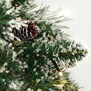 Vandans Garland 30 LED Green Frosted 100 Tips Battery Operated 180 x 20cm - XMAS GARLANDS - Beattys of Loughrea