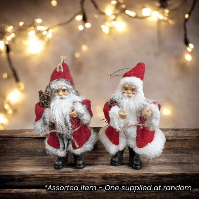Santa Ornament 18cm Assorted - One Supplied* - XMAS SOFT DECOS - Beattys of Loughrea