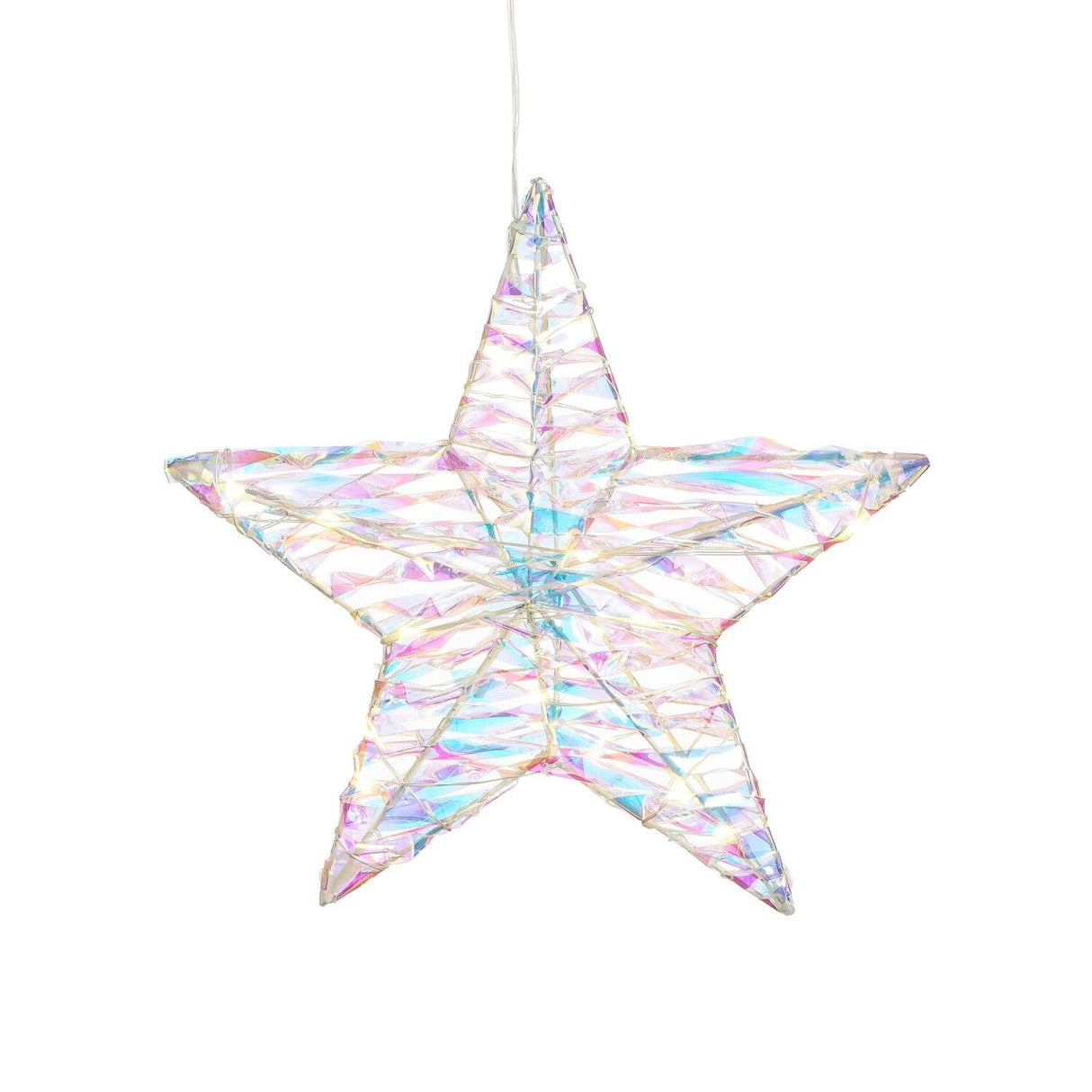Star Decoration Iridescent 20 LED Battery Operated 30cm