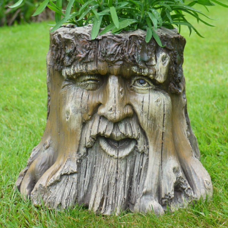 Tree Stump Planter 25cm - GARDEN ORNAMENTS INCL SOLAR - Beattys of Loughrea