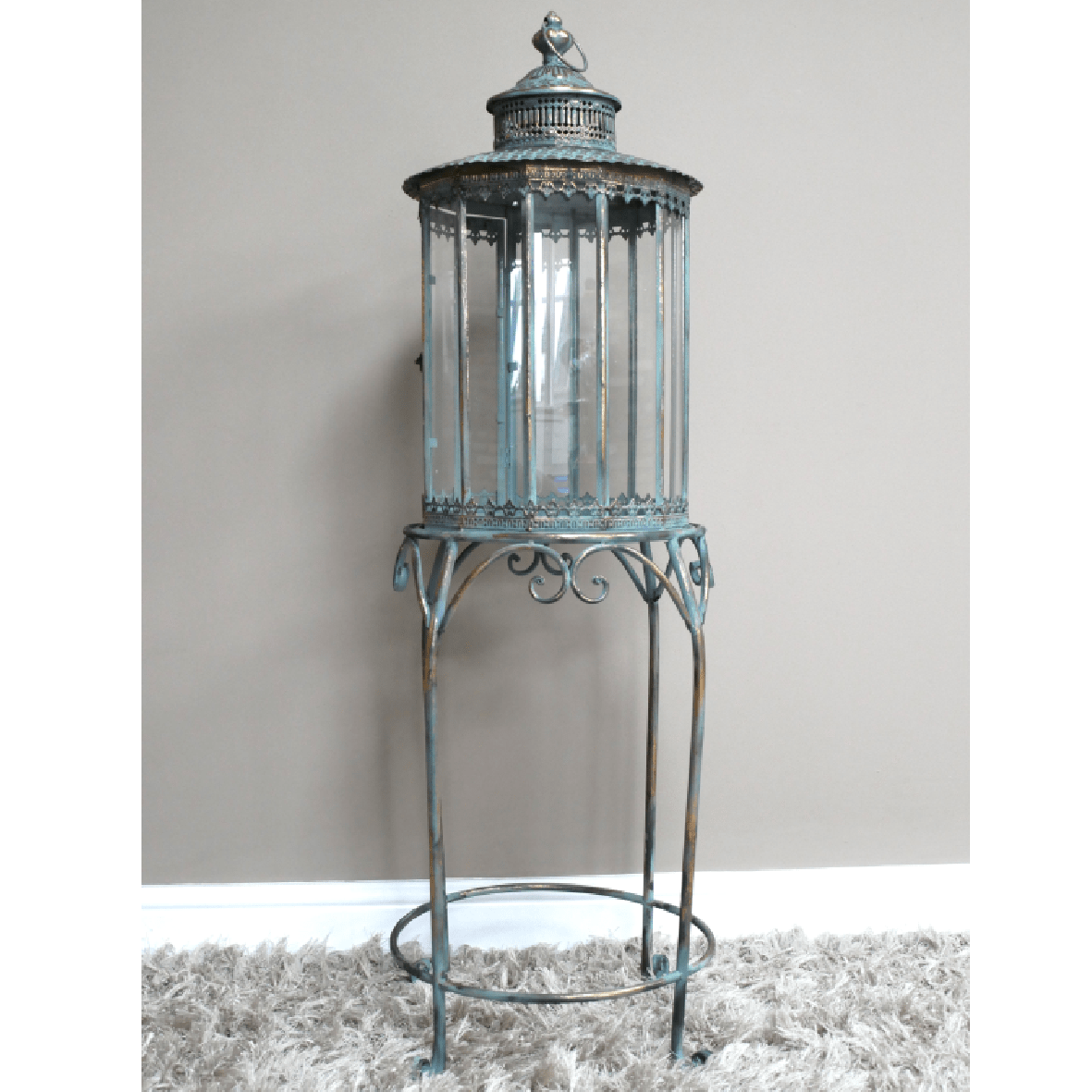 Large Lantern On Stand 120cm - CANDLE HOLDERS / Lanterns - Beattys of Loughrea