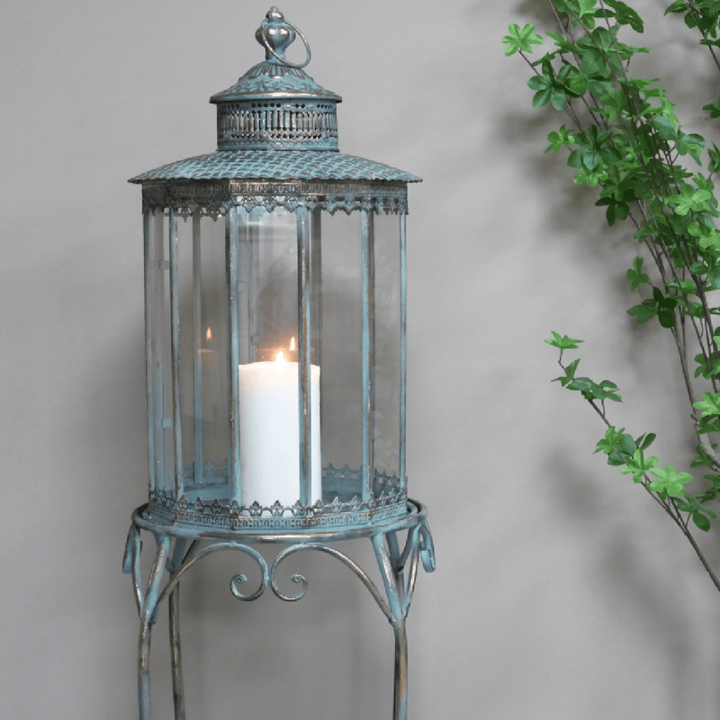 Large Lantern On Stand 120cm - CANDLE HOLDERS / Lanterns - Beattys of Loughrea
