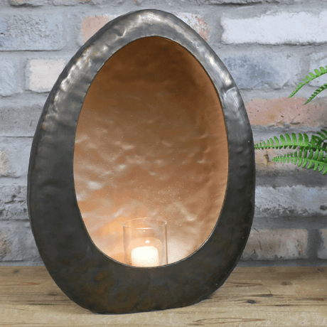 Medium Metal Candle Lantern 39cm (Candle not incl.) - CANDLE HOLDERS / Lanterns - Beattys of Loughrea