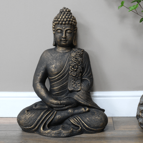 Buddha Figurine 52cm - GARDEN ORNAMENTS INCL SOLAR - Beattys of Loughrea