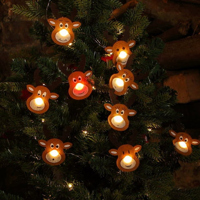 Noma 10 Reindeer String Light With Berry Lights - B/O - XMAS LIGHTS LED - Beattys of Loughrea