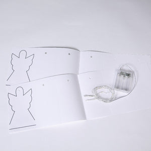 Noma DIY Paper String Light - White Angel With Warm White Leds - XMAS BATTERY OPERATED LIGHTS - Beattys of Loughrea