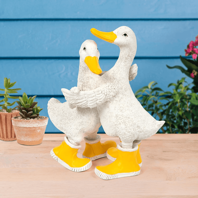 Quackers Duck And Duckling Dancing Figurine - ORNAMENTS - Beattys of Loughrea