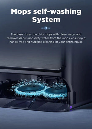 Midea V12 Robot Vacuum Cleaner and Mop Auto-Clean Station Black - ROBOT VACUUM CLEANER - Beattys of Loughrea