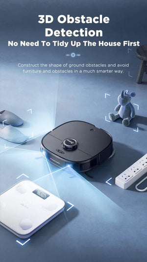 Midea V12 Robot Vacuum Cleaner and Mop Auto-Clean Station Black - ROBOT VACUUM CLEANER - Beattys of Loughrea